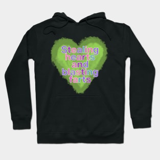 Stealing Hearts and Blasting Farts-Colorful Letters Hoodie